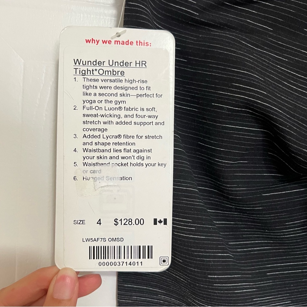 BNWT lululemon athletica Gray Wunder Under High-Rise Ombre Leggings - Picture 6 of 7